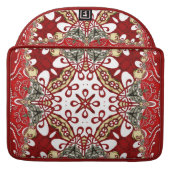 Modernes Rotbatik Art Rickshaw Flaeve Sleeve Für MacBook Pro (Rückseite offen)