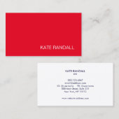 Modernes Rotes Beruflich Visitenkarte (Vorne/Hinten)