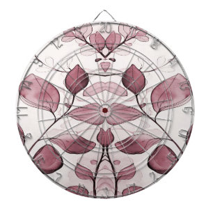 Modernes Rotes Blätter Dartboard Dartscheibe