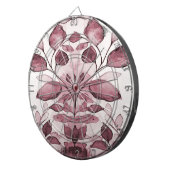 Modernes Rotes Blätter Dartboard Dartscheibe (Vorderseite rechts)