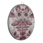 Modernes Rotes Blätter Dartboard Dartscheibe (Vorderseite Links)
