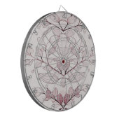 Modernes Rotes Blätter Dartboard Dartscheibe (Vorderseite Links)