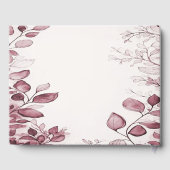 Modernes Rotes Blätter Gästebuch (Rückseite)