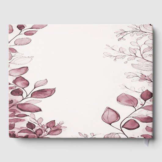 Modernes Rotes Blätter Gästebuch (Rückseite)