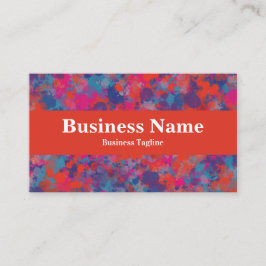 Modernes, rotes, blaues und rosa Tropfen Abstrakte Visitenkarte