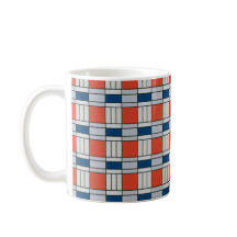 Modernes rotes blaugraues geometrisches Muster
