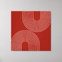 Modernes, rotes Design Leinwanddruck