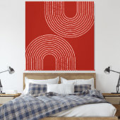 Modernes, rotes Design Leinwanddruck (Insitu (Schlafzimmer))