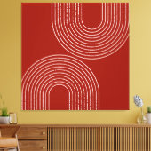Modernes, rotes Design Leinwanddruck (Insitu (Wohnzimmer))