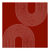 Modernes, rotes Design Poster (Vorderseite)