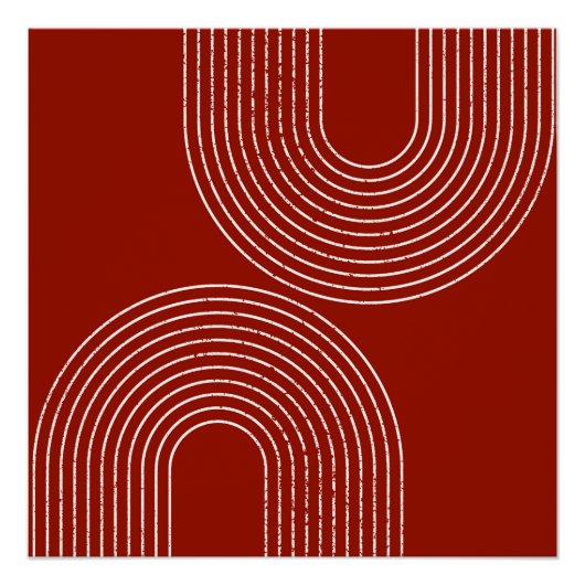 Modernes, rotes Design Poster (Vorderseite)