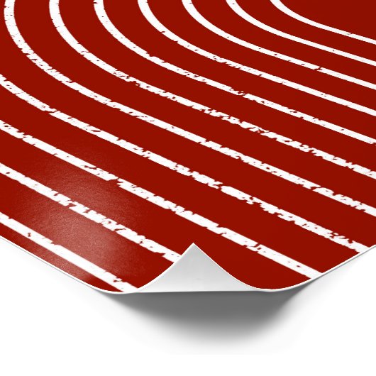 Modernes, rotes Design Poster (Ecke)