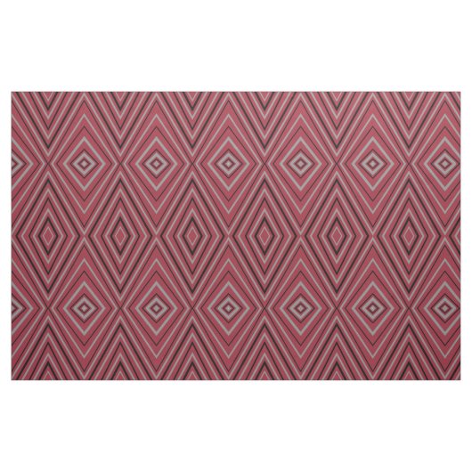 Modernes rotes Diamant-Entwurfs-Gewebe Stoff (Fat Quarter (45,7 x 55,9 cm))