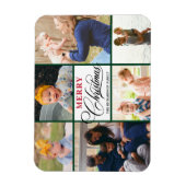 Modernes, rotes, elegantes Script Minimalistische Magnet (Vertikal)