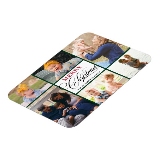 Modernes, rotes, elegantes Script Minimalistische Magnet (Linke Seite)