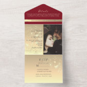 Modernes Rotes Foto - All-in-One-Einladung All In One Einladung (Innen Boden)