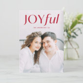 Modernes rotes Foto Feiertagskarte (Stehend Vorderseite)