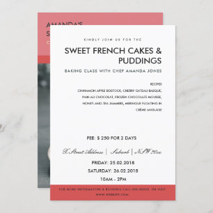 MODERNES, ROTES FOTO-WORKSHOP EINLADEN VORLAGE