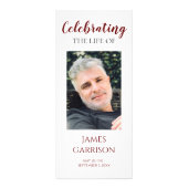 Modernes Rotes Gedenkprogramm Werbekarte (Vorne)