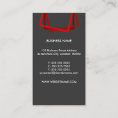 Modernes rotes graues berufliches visitenkarte (Rückseite)