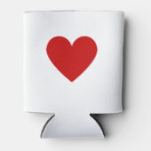 Modernes Rotes Herz Einfache Liebe Minimalistisch  Dosenkühler (Vorderseite)