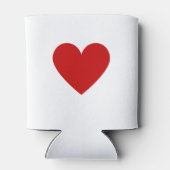 Modernes Rotes Herz Einfache Liebe Minimalistisch  Dosenkühler (Rückseite)