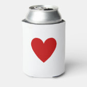 Modernes Rotes Herz Einfache Liebe Minimalistisch  Dosenkühler (Kanne Rückseite)