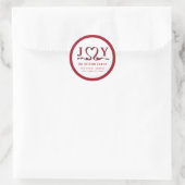 Modernes rotes Herz Runder Aufkleber (Tasche)