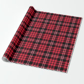 Modernes rotes Karomuster Geschenkpapier (Ungerollt)