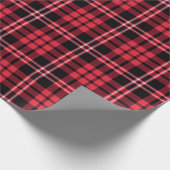 Modernes rotes Karomuster Geschenkpapier (Ecke)
