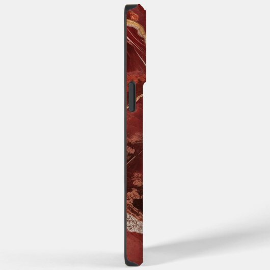 Modernes Rotes Marmor Case-Mate iPhone Hülle (Rückseite / Rechts)