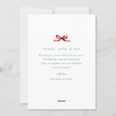 Modernes rotes minimalistisches Frohe Weihnachten (Rückseite)