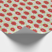 Modernes rotes Muster Geschenkpapier (Ecke)