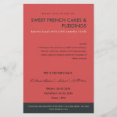 MODERNES ROTES NAVY FOTO-VORLAGENKLASSEN-WORKSHOP FLYER (Vorne)