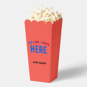 MODERNES ROTES ORANGE-MARKENPOPCORN GESCHENKSCHACHTEL