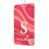 Modernes rotes rosa Muster Autolufterfrischer (Links)