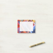 Modernes, rotes, schwarz-rosa blaues Abstraktionsd Post-it Klebezettel (Auf Schreibtisch)