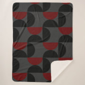 Modernes Rotes Schwarz und Grau Mitte des Jahrhund Sherpadecke (Vorderseite)