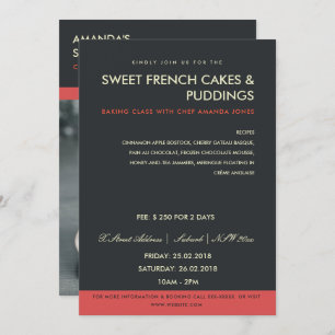 MODERNES ROTES SCHWARZES FOTO-WORKSHOP EINLADEN EINLADUNG