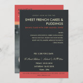 MODERNES ROTES SCHWARZES FOTO-WORKSHOP EINLADEN VO EINLADUNG (Vorne/Hinten)