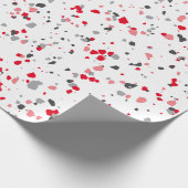 Modernes rotes Terrazzo-Muster Geschenkpapier (Ecke)