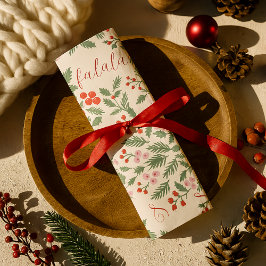 Modernes, rotes und grünes Weihnachtsgebirge Muste Seidenpapier