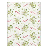 Modernes, rotes und grünes Weihnachtsgrün-Muster Tischdecke (Vorderseite)