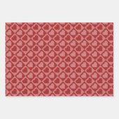 Modernes, rotes und rosa Minimalistisches Herzmust Geschenkpapier Set (Vorderseite 3)