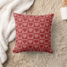 Modernes, rotes und rosa Minimalistisches Herzmust