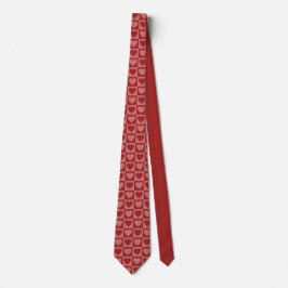 Modernes, rotes und rosa Minimalistisches Herzmust Krawatte