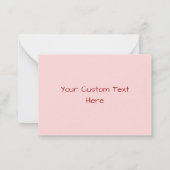 Modernes, rotes und rosa Minimalistisches Herzmust Mitteilungskarte (Rückseite)