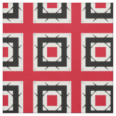 Modernes, rotes und schwarzes geometrisches Muster Stoff (Muster)