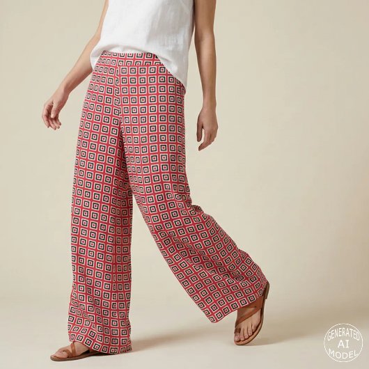 Modernes, rotes und schwarzes geometrisches Muster Stoff