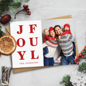 Modernes Rotfröhliches Foto Weihnachten